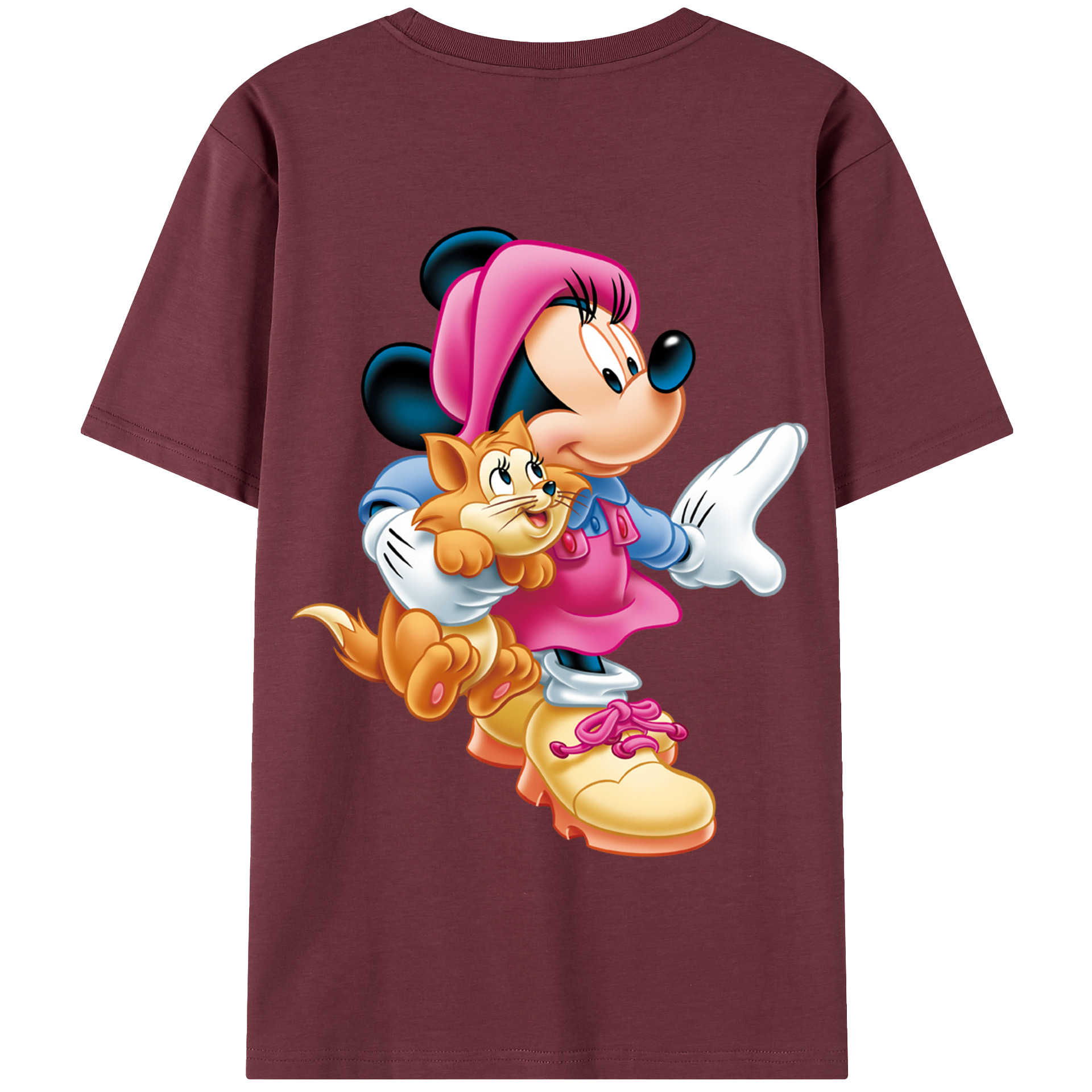 （画像用） ミッキーマウス Mickey Mouse 綿100％半袖Tシャツ（背面プリント）